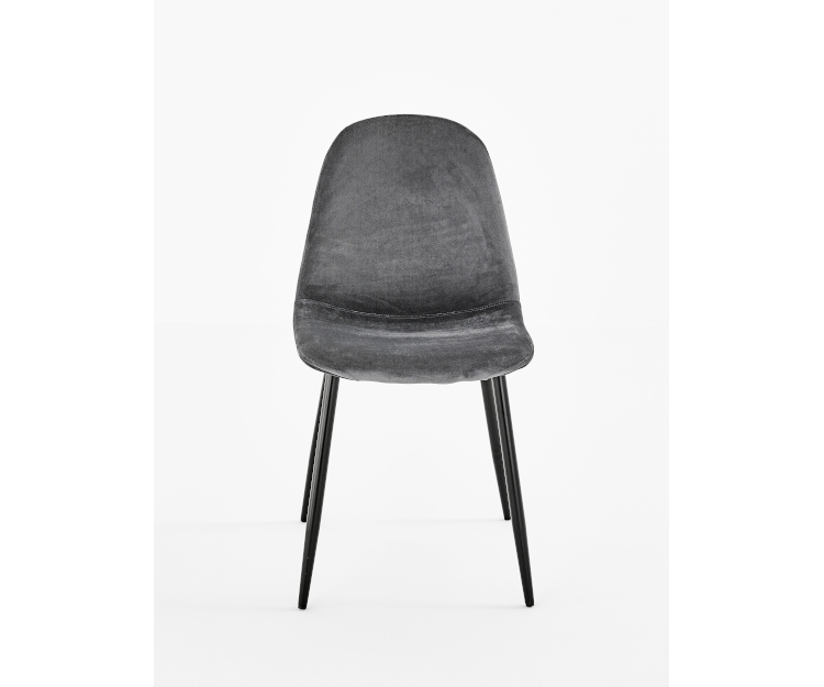 Benson Dining Chair, Grey Velvet