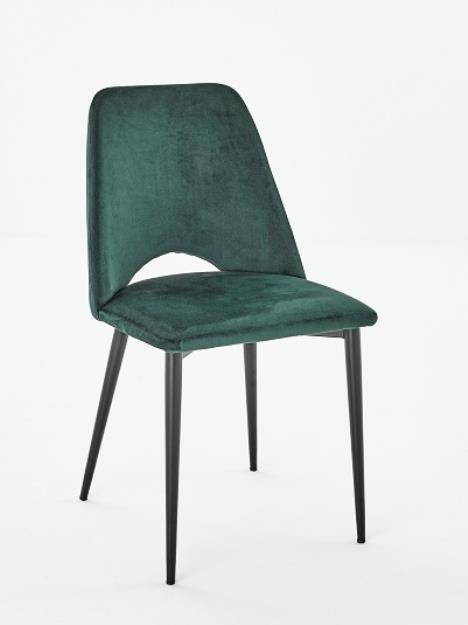 Josh Dining Chair, Green Velvet