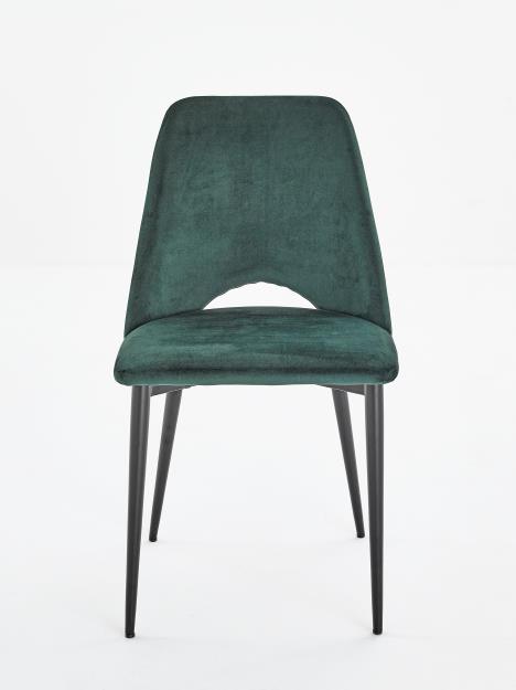 Josh Dining Chair, Green Velvet