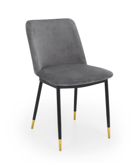 Coxton Dining Chair, Grey Velvet