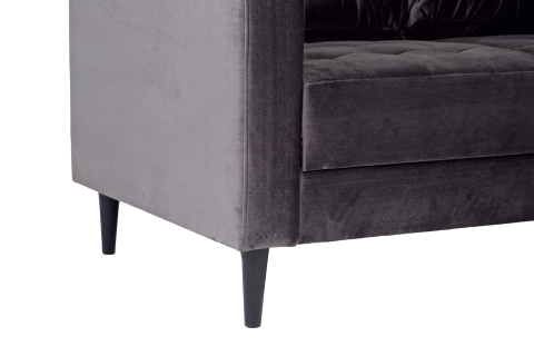 Marston Sofa 2 Seater, Grey Velvet