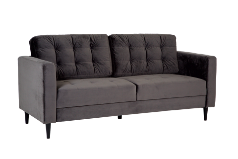 Marston Sofa 2.5 Seater, Grey Velvet