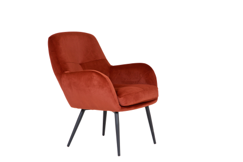 Emma Occasional Chair, Rust Velvet