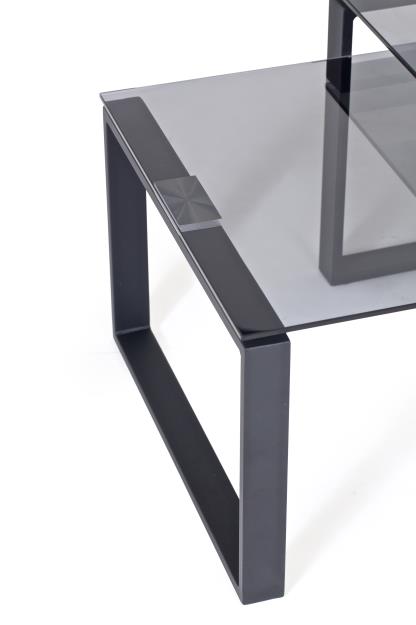 Archer Coffee Table Rectangular Nest, Glass/Black