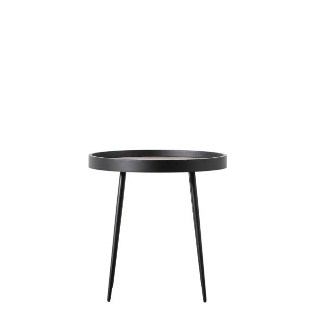 Peggy Side Table Circle, Black