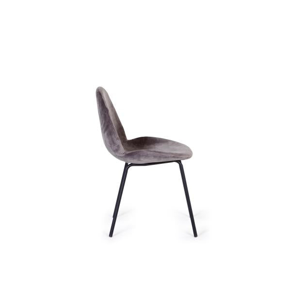 Lacey Dining Chair, Grey Velvet