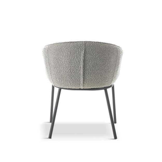Atwood Dining Chair, Grey Boucle