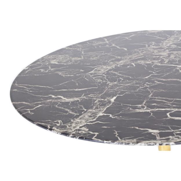 Orwell Dining Table Circular, Black Marble