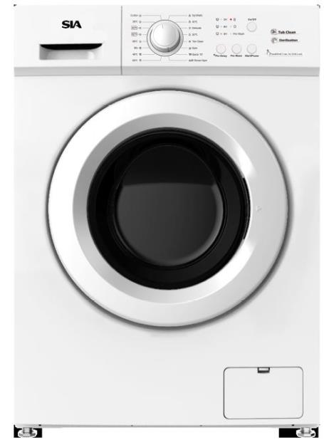 Sia Washing Machine 6kg, White