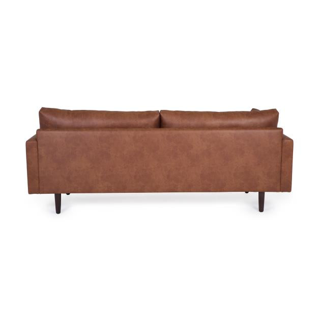 Brando Sofa 3 Seater, Brown Faux