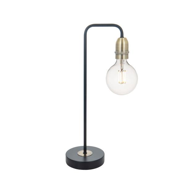 Diego Table Lamp, Black/Brass