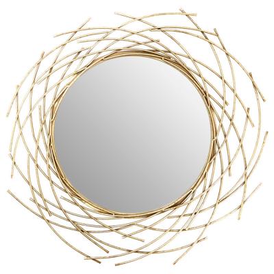 Nyth Mirror Circular, Spiral Brass