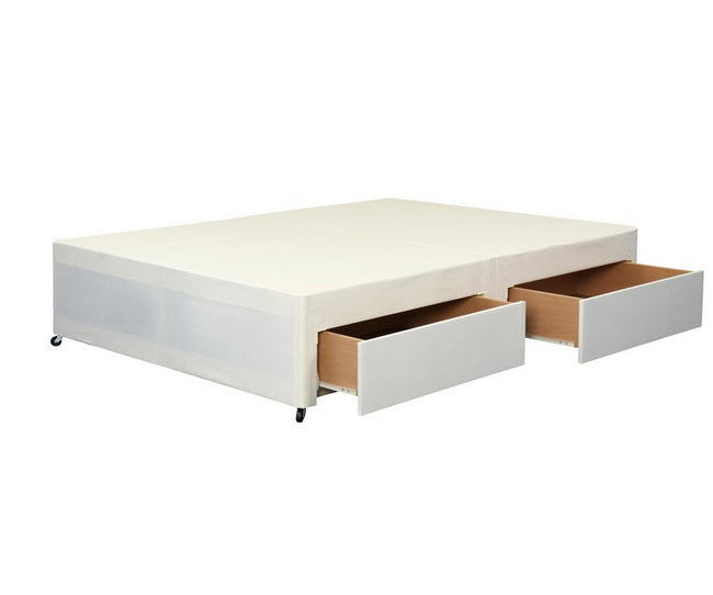 Cotton 4ft6 Base with 2 Drawers, Cream