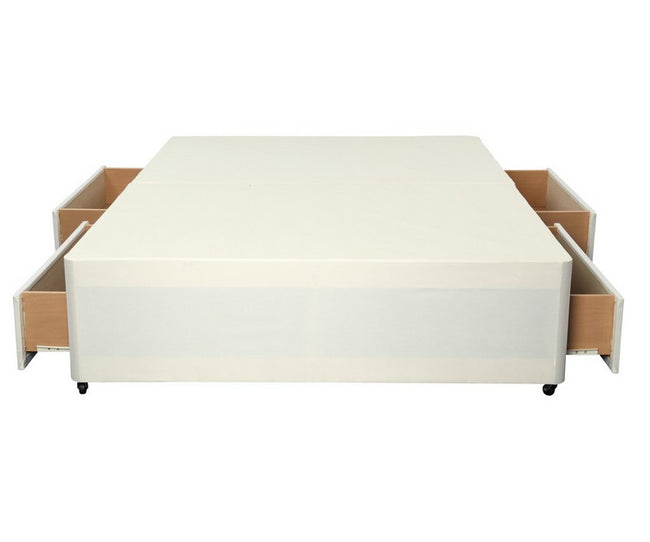 Cotton 4ft6 Base with 4 Drawers, Cream