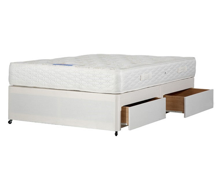 Soft Orthopaedic Double 4ft6 Divan Bed with 2 Drawers