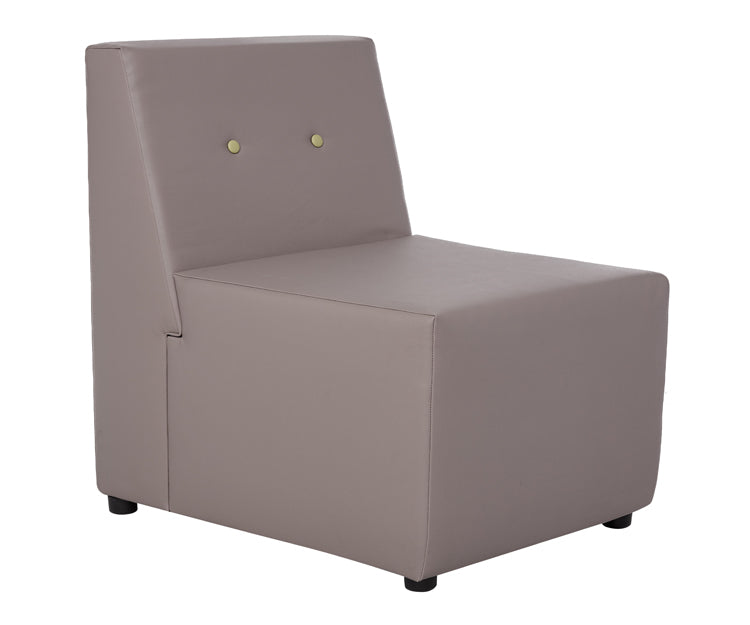 Cara Modular Sofa Centre Unit, Grey PU Crib 5