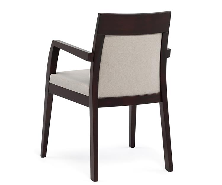 Kensington Dining Chair with Arms, Stone/Wenge Crib 5