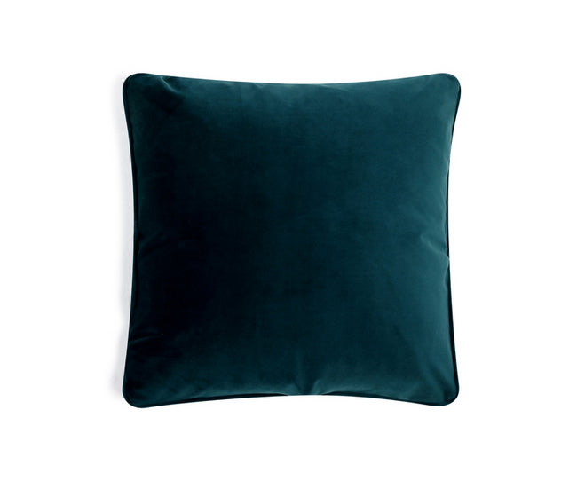 Plush Square Luxe Cushion, Teal Velvet