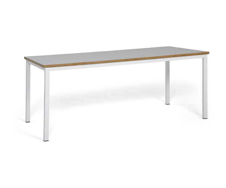 Burford Rectangular 110cm High Dining Table, White/Oak