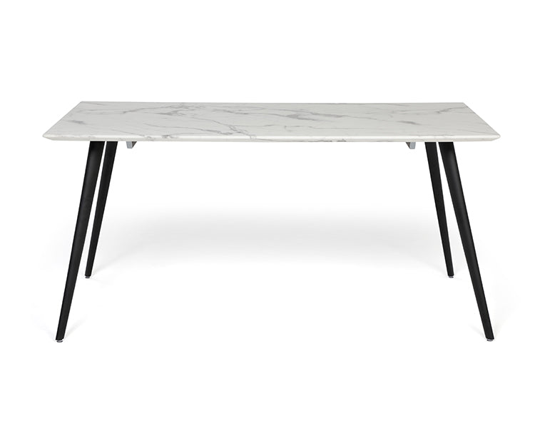 Aerius Rectangular Dining Table, Marble/Black