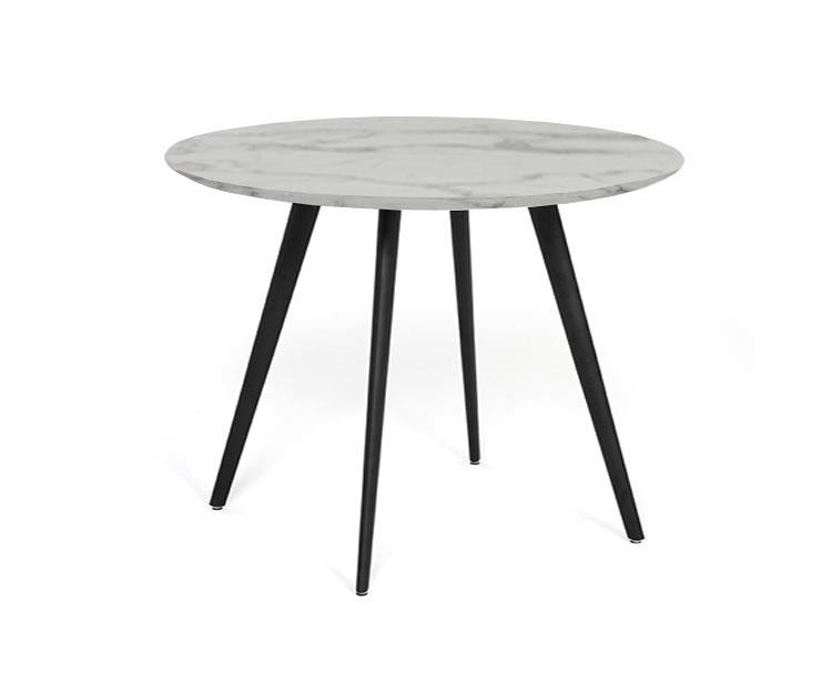 Aerius Circular Dining Table, Marble/Black
