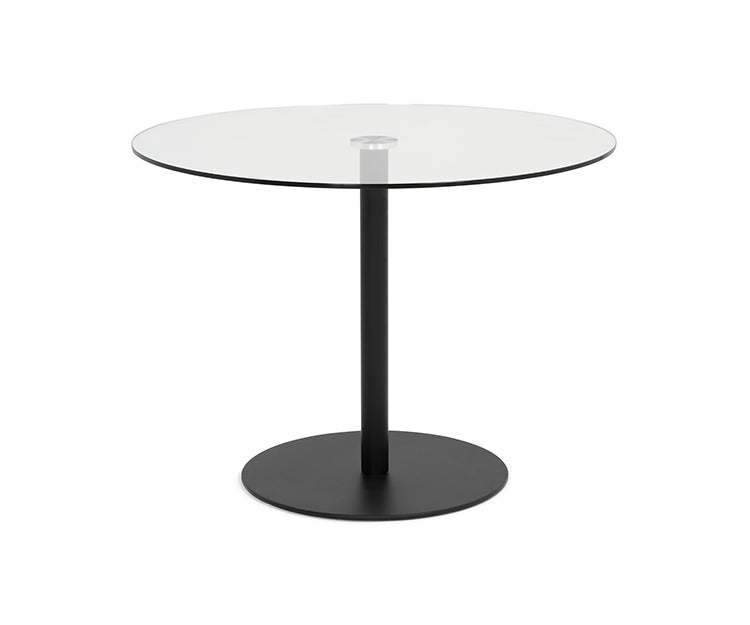 Abraham Circular 80cm Dining Table, Glass