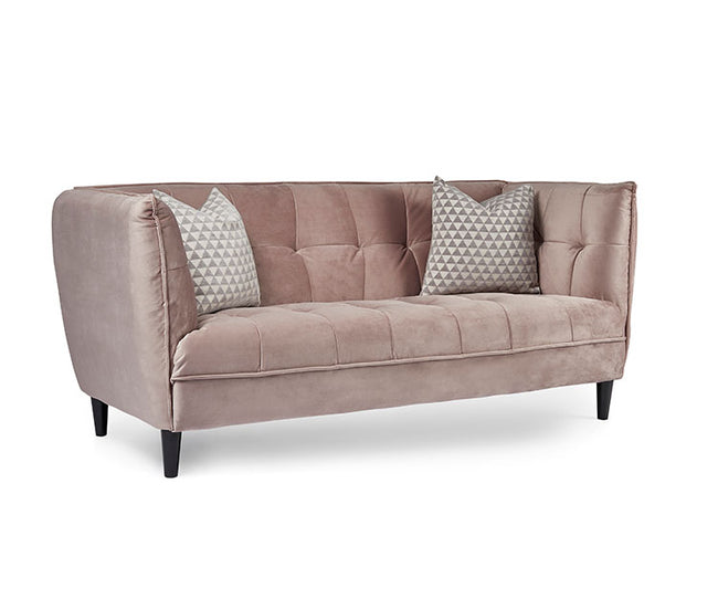 Dawn 2.5 Seater Sofa, Blush Velvet