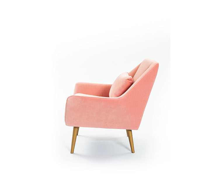 Delano Occasional Chair, Pink Velvet