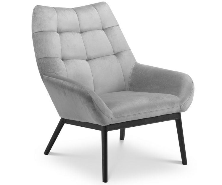 Lionel Occasional Chair, Grey Velvet
