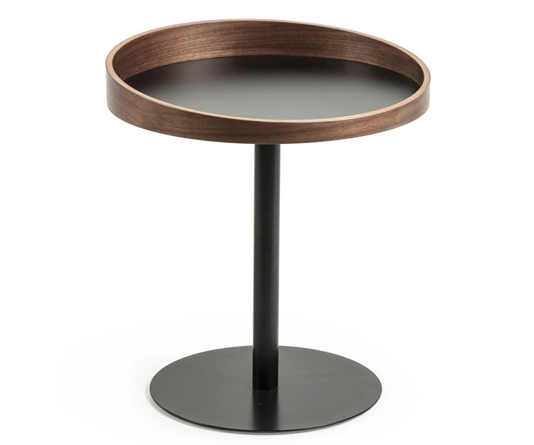 Karob Side Table, Walnut/Black