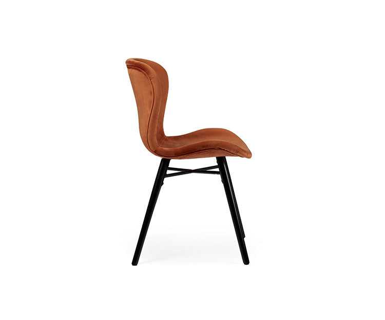 Rory Dining Chair, Rust Velvet