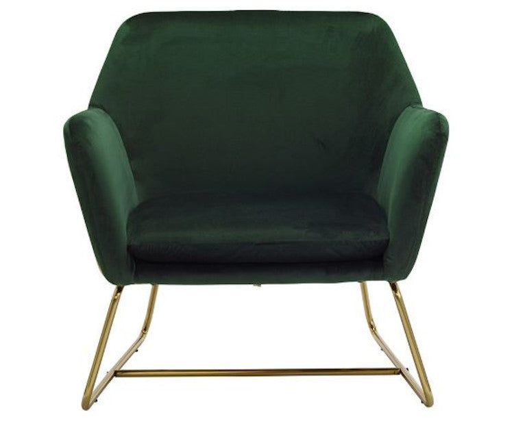 Dustin Occasional Chair, Green Velvet