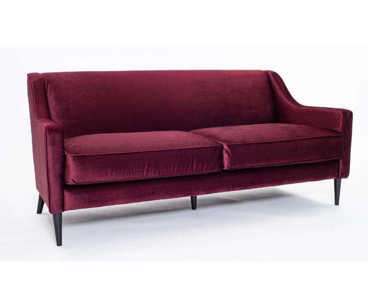 Freda 2.5 Seater Sofa, Berry Velvet