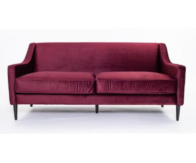 Freda 2.5 Seater Sofa, Berry Velvet