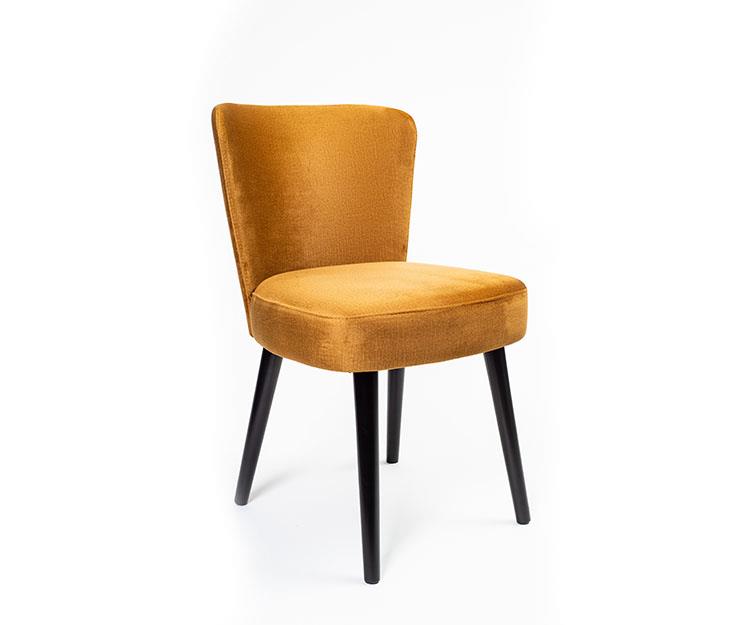 Calvert Dining Chair, Mustard Velvet