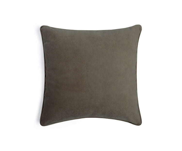 Plush Square Luxe Cushion, Grey Velvet