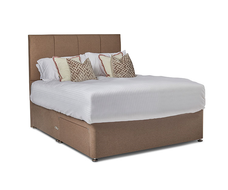 Deluxe 4ft Base with 2 Drawers, Mocha