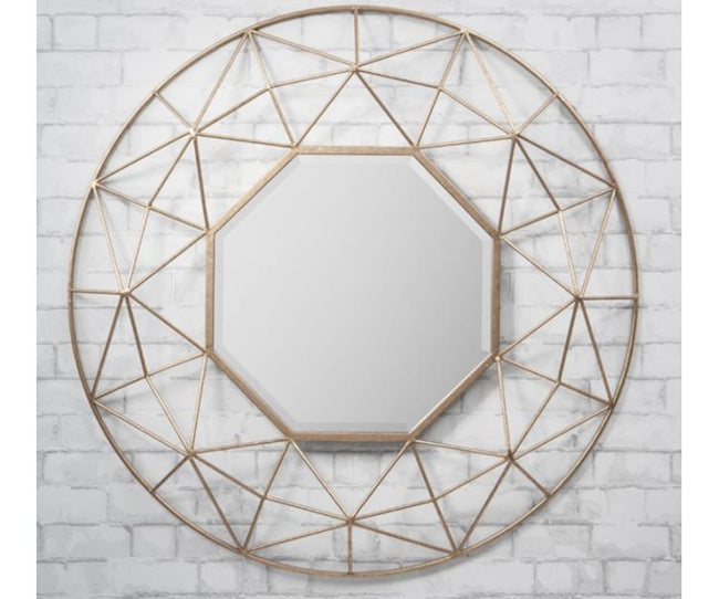Astrid Circular Mirror, Gold