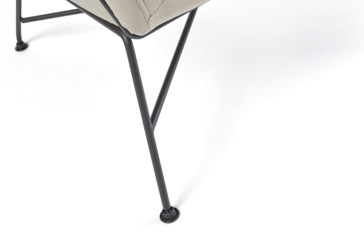 Drew Occasional Chair, Silver Velvet