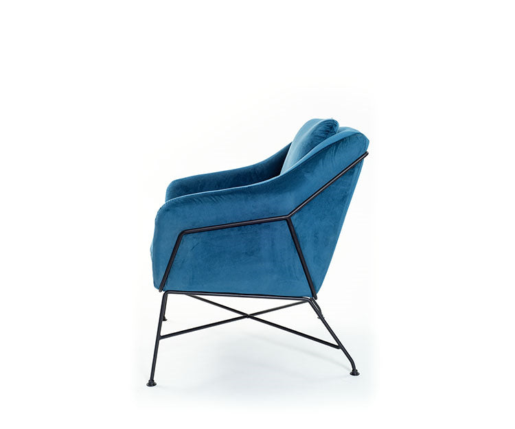 Drew Occasional Chair, Blue Velvet