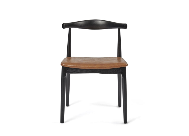 Patina Dining Chair, Wenge/Tan Vegan Leather