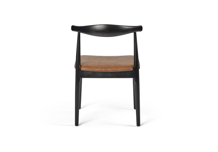 Patina Dining Chair, Wenge/Tan Vegan Leather