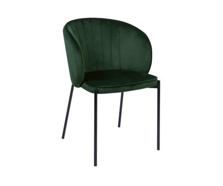 Gary Dining Chair, Green Velvet