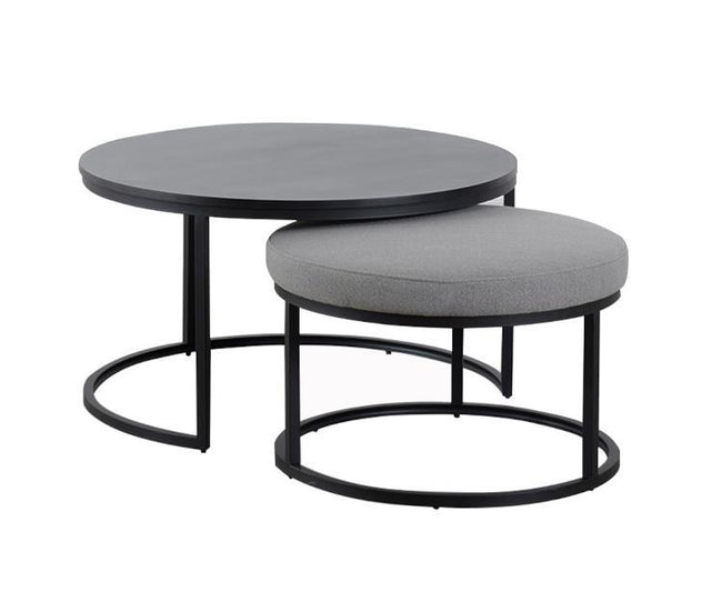 Citadel Circular Coffee Table, Wenge/Grey