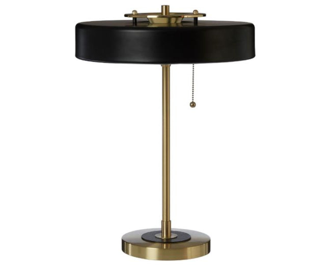 Antwerp Table Lamp, Brass/Black