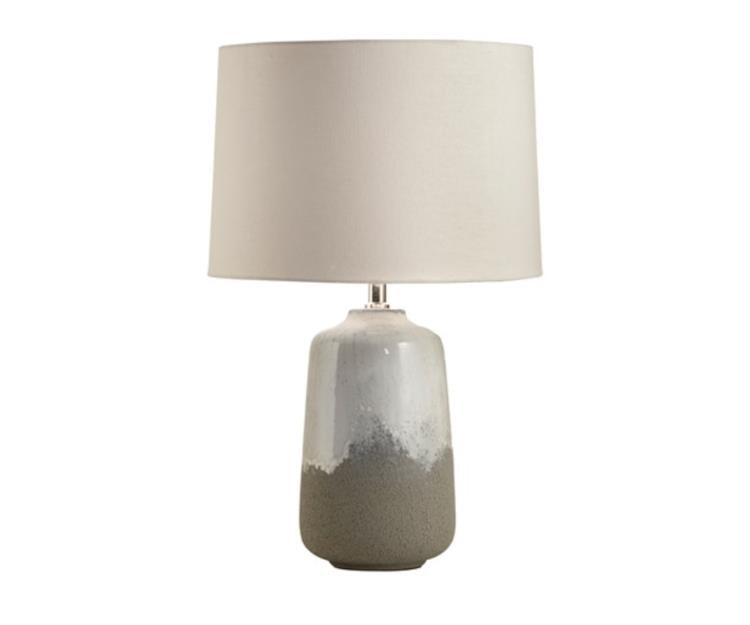 Aberporth Table Lamp, Grey/Ivory