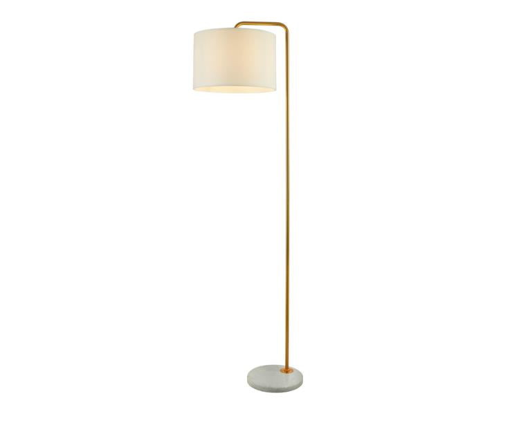 Toulon Floor Lamp, Gold/Marble