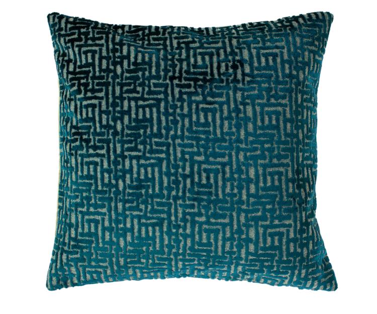 Mineral Square Cushion, Teal