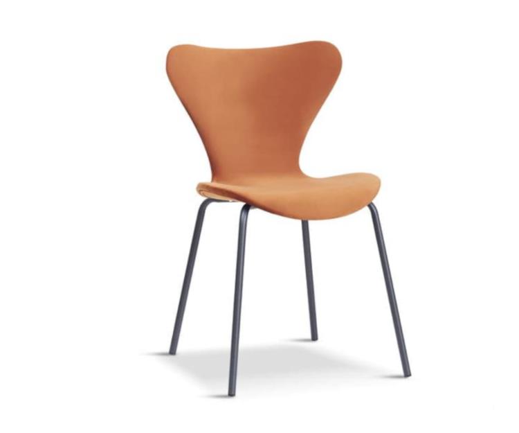 Otto Dining Chair, Orange Velvet (Pair)