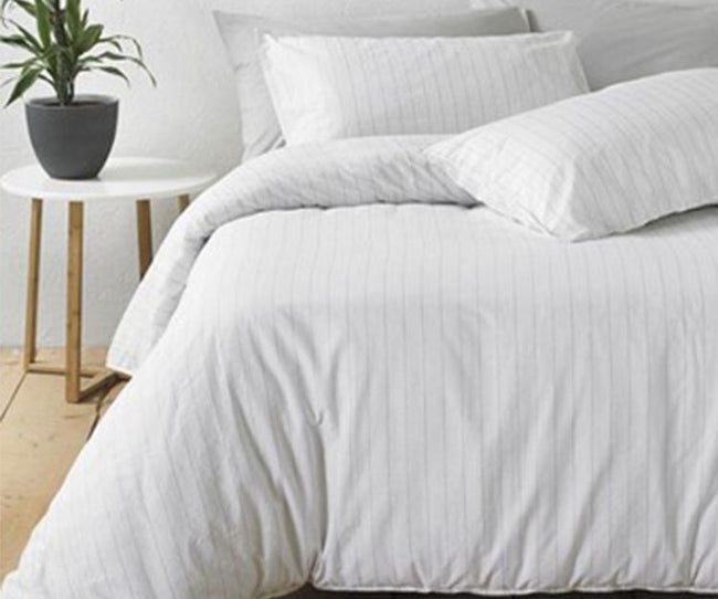 Premium Linear White Bedding Kit, Single